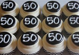 Image result for Gold 50th Birthday Cupcake Toppers