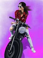 Image result for Biker Girl Painting