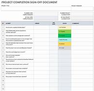 Image result for Project Sign Off Template