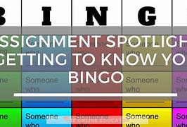 Image result for Getting to Know Bingo