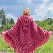 Image result for Pink Poncho Sweater