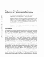 Image result for Electromagnetic Wave Propagation in Plasma