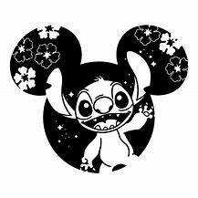 Image result for Disney Stitch Black and White