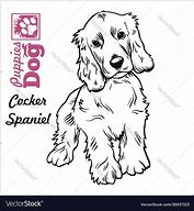 Image result for Cocker Spaniel Line Drawing