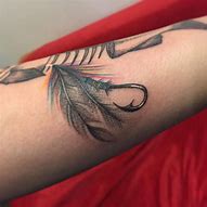 Image result for J Made into Fishing Hook Tattoo