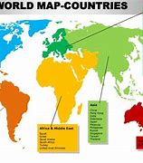 Image result for Continent Map with Countries