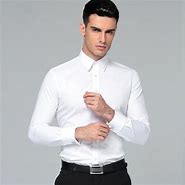 Image result for Black French Cuff Dress Shirt