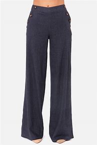 Image result for Navy Blue Linen Pants