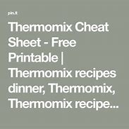 Image result for Thermomix Cheat Sheet