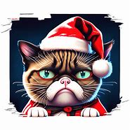 Image result for Grumpy Cat Santa Hat