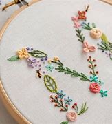 Image result for Embroidery Alphabet with Flowers