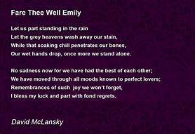 Image result for Fare Well Scout Poem by Lentchner