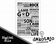 Image result for 50 Names of Jesus Poster