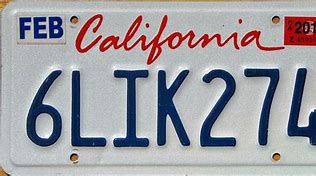 Image result for California State License Plate