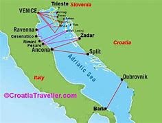 Image result for Croatia Ferry Map