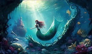 Image result for The Little Mermaid Ariel in Swimming Pool