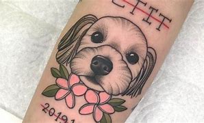 Image result for Maltese Dog Tattoo