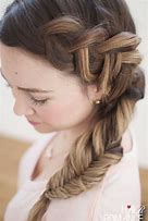 Image result for Fishtail Braid with Bangs