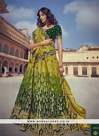 Image result for Mehndi Dress Green Lehenga