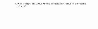 Image result for Citric Acid pH Scale