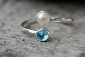 Image result for Two Stone Birthstone Rings