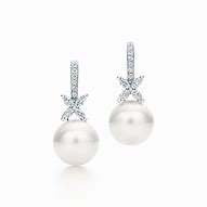 Image result for Tiffany Pearl and Diamond Earrings