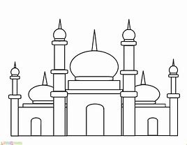 Image result for Masjid Kartun Hitam Putih