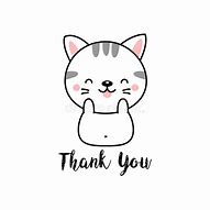 Image result for Thank You Word Illustration Cat