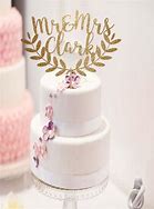 Image result for Name Wedding Cake Topper Gold