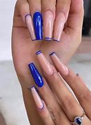 Image result for Tan and Blue Nail Designs