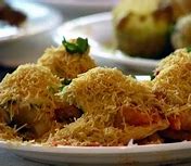 Image result for Jain Sev Puri with Tomato Ssoup