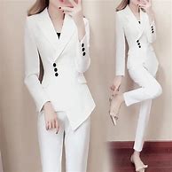 Image result for Ladies White Pant Suit