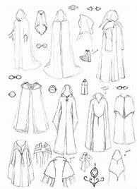 Image result for Hooded Cloak Drawing Reference