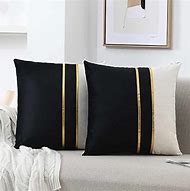 Image result for Black White and Gold Kilm Pillows