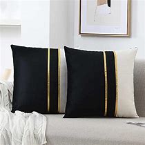 Image result for Black White and Gold Pillows