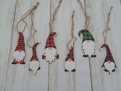 Image result for Wooden Gnome Christmas Ornaments