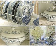 Image result for Blue and White Toile Plates