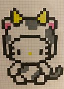 Image result for Hello Kitty Cat Pixel Art