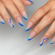 Image result for Nail Designs with Blue Tips