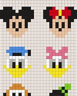 Image result for Mickey Mouse Pixel Art Grid