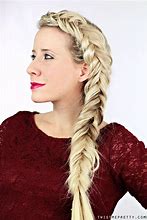 Image result for Fishtail Braid with Bangs