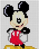 Image result for Mickey Mouse Pixel Art Grid