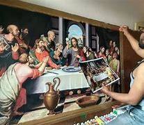 Image result for Original Last Supper Painting