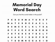 Image result for Memorial Day Word Search Printable