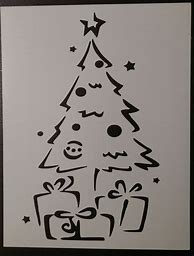 Image result for Xmas Tree Stencil