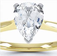 Image result for Pear-Shaped Yellow Gold Engagement Ring