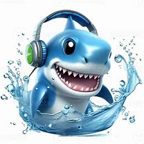 Image result for Cartoon Shark Headphones PNG