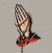 Image result for Praying Hands with Rosary Art