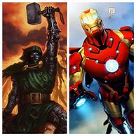 Image result for Iron Man vs Dr. Doom Comics