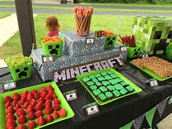 Image result for Minecraft Birthday Party Food